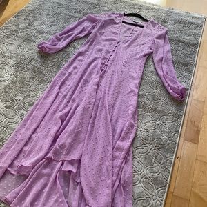 Lavender Long sleeve swim cover up